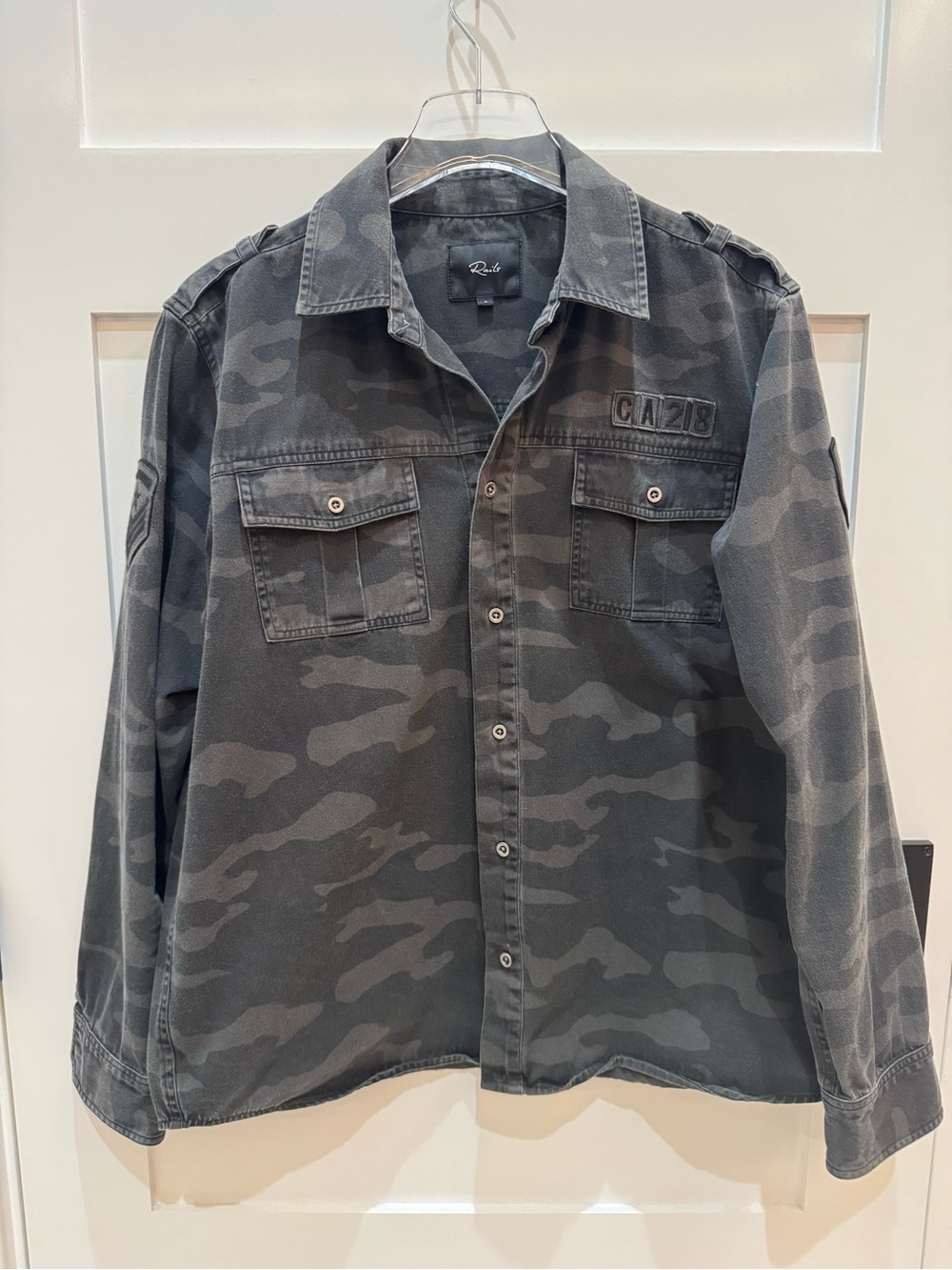 Rails Men's Gray Camo Military Field Jacket